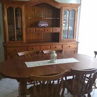 credenza e tavolo allungabile legno rustico 