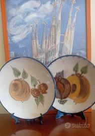Due piatti di ceramica vintage Puigdemont 