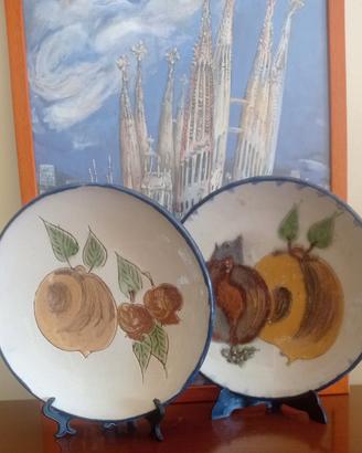 Due piatti di ceramica vintage Puigdemont 