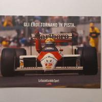 Ayrton Senna - Cartolina Postcard F1