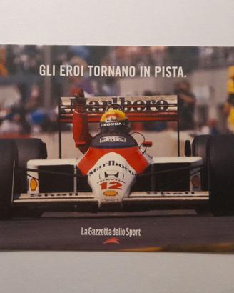 Ayrton Senna - Cartolina Postcard F1