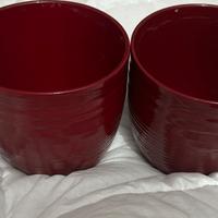 Coppia Vasi diametro 16 cm colore rosso