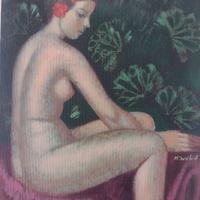 dipinto ad olio originale di M. Wahid