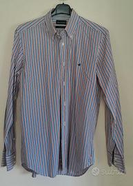 camicia Brooksfield righine arancione blu,  
