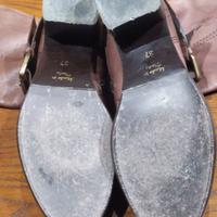 stivali alti donna in pelle