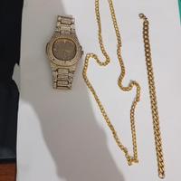 Tris Orologio Collana e Bracciale 