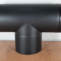 MBM Raccordo tee 90° tappo FM-F Ø 12cm120mm nero