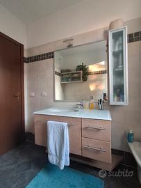 Bagno mobile con specchio e lavabo