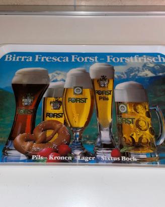 BIRRA FORST MERANO VASSOIO VINTAGE ANNI '70
