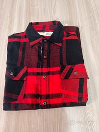 Off-White camicia flanella quadri rossi tg L