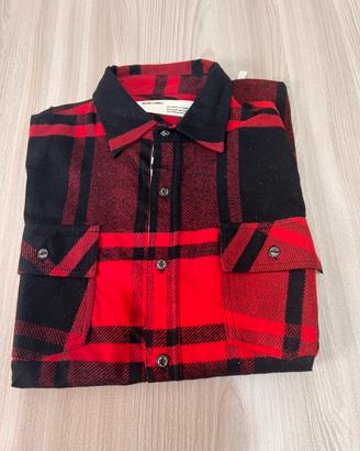 Off-White camicia flanella quadri rossi tg L