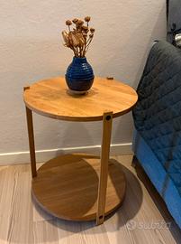 Tavolino rotondo in legno minimal e moderno