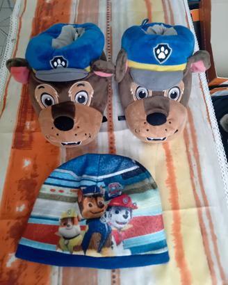 Pantofole Chase n°29-31 + berretto Paw Patrol