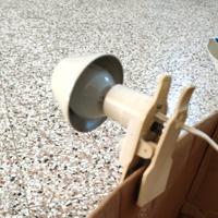 10 lampade a molletta con paralume