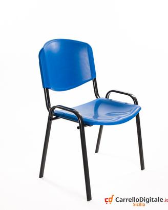 Sedia sala attesa Impilabile in Plastica BLU