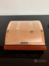 Portagioielli legno, argento, velluto con specchio