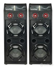 Coppia Casse Amplificate Bluetooth 1000W USB-SD