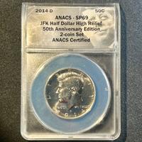 Collectible Coin Half Dollar High Relief 50th 🇺🇸