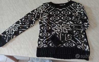 maglione  bianco e nero 