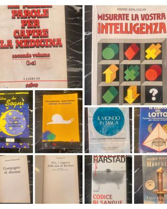📚 Lotto di 10 libri narrativa, curiosità vintage