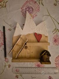 Quadretto decorazione artigianale in legno
