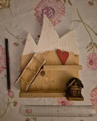 Quadretto decorazione artigianale in legno