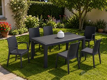 Tavolo in rattan tavolo da giardino