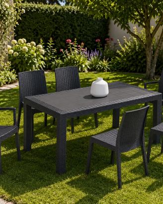 Tavolo in rattan tavolo da giardino