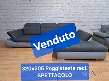 Divano Design Moderno  Poggiatesta recl. STUPENDO