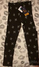 Leggings skinny neri con stampe - nuovo - 5/6 anni