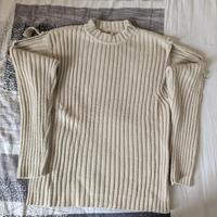 Maglione beige a coste - Uomo