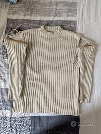 Maglione beige a coste - Uomo