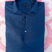 Camicia Uomo Blu (Taglia S)