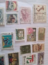 19 francobolli italiani usati 