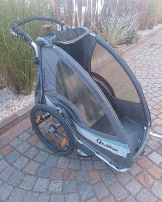 Rimorchio per bicicletta monoposto con sospensione