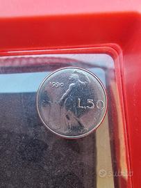 Rarissima Moneta 50L anno 1990 Errore di conio