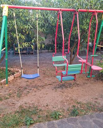 tappeto elastico e altalena 5 posti