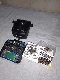 kit fpv drone: mobula 7+ visore+ radio+ batterie
