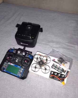 kit fpv drone: mobula 7+ visore+ radio+ batterie
