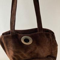 borsa in pelle scamosciata