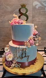 torta scenografica fiori