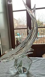 Scultura squalo in vetro di murano Licio Zanetti