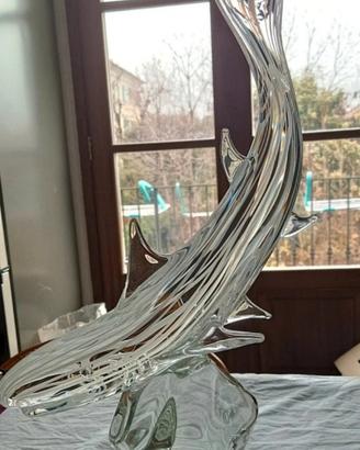 Scultura squalo in vetro di murano Licio Zanetti
