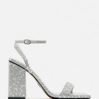 Sandali con tacco alto strass Zara