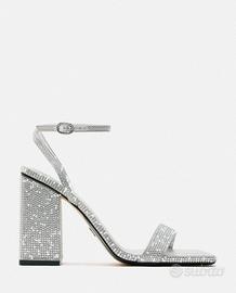 Sandali con tacco alto strass Zara