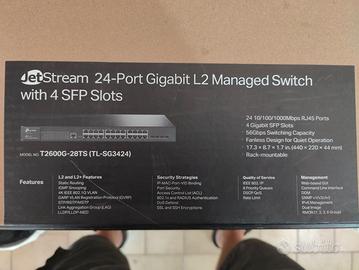 Switch Managed L2+ JetStream 24 P Gigabit 4 SFP