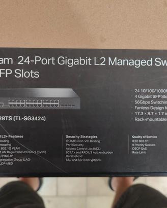 Switch Managed L2+ JetStream 24 P Gigabit 4 SFP