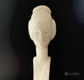 Gaetano Dal Monte Faenza Busto Donna Ceramic Bianc