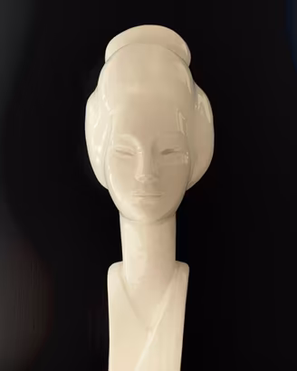 Gaetano Dal Monte Faenza Busto Donna Ceramic Bianc