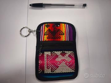 Porta monete con doppia cerniera colorata